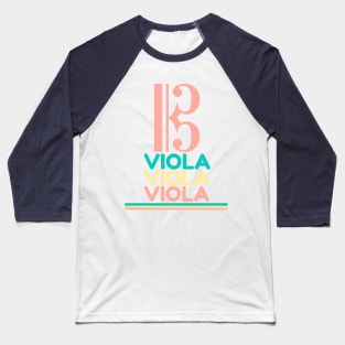 Pink Viola Alto Clef Baseball T-Shirt